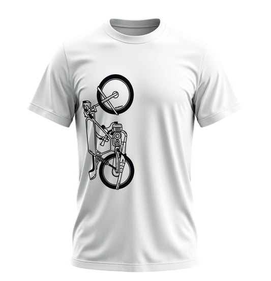 The Classic Iron Howl - 10 Farklı Renk - Unisex Rahat Kalıp Baskılı Tişört - Moto Garage Collection