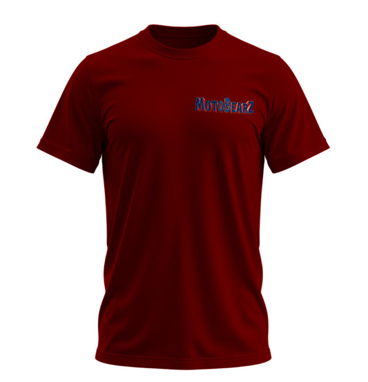 MotoBearZ Mavi Kırmızı Neon Graffiti - 10 Farklı Renk - Unisex Rahat Kalıp Baskılı Tişört - Regular Tişört Collection