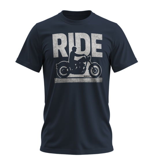 Ride - 10 Farklı Renk - Unisex Rahat Kalıp Baskılı Tişört - Moto Garage Collection