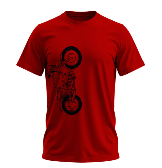 The Classic Crimson Vulture - 10 Farklı Renk - Unisex Rahat Kalıp Baskılı Tişört - Moto Garage Collection