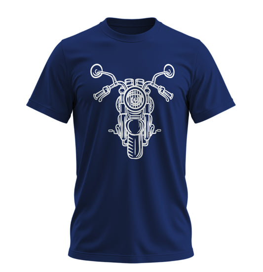 Chopper Bold Head - 10 Farklı Renk - Unisex Rahat Kalıp Baskılı Tişört - Moto Garage Collection