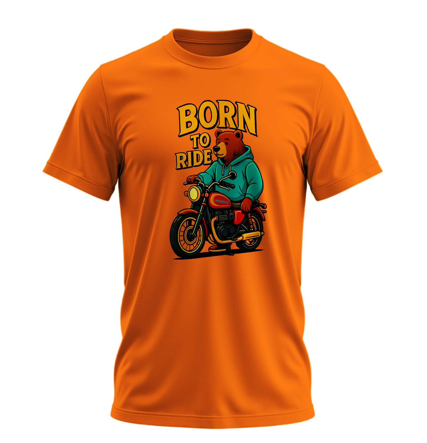 Born to Ride BearZ - 10 Farklı Renk - Unisex Rahat Kalıp Baskılı Tişört - BearZ Collection
