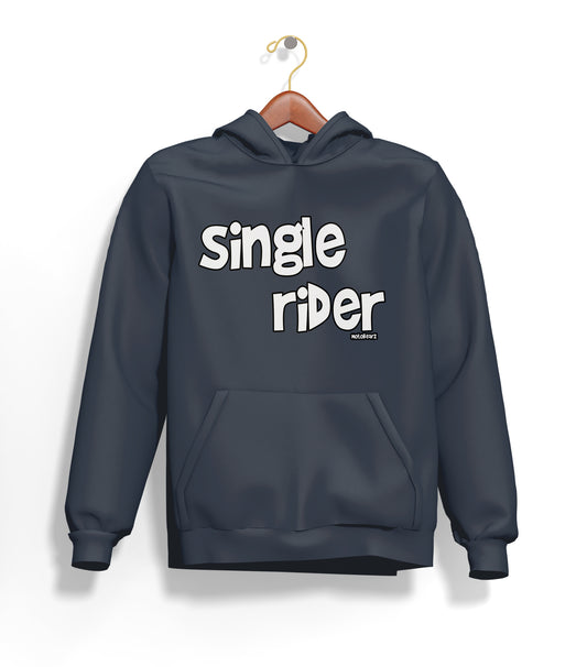 Single Rider Hoodie – Şardonlu Kalın Unisex Motosiklet Kapüşonlu Sweatshirt - Hoodie Collection