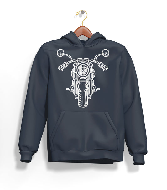 The Classic Ghost Piston Hoodie – Şardonlu Kalın Unisex Motosiklet Kapüşonlu Sweatshirt - Hoodie Collection