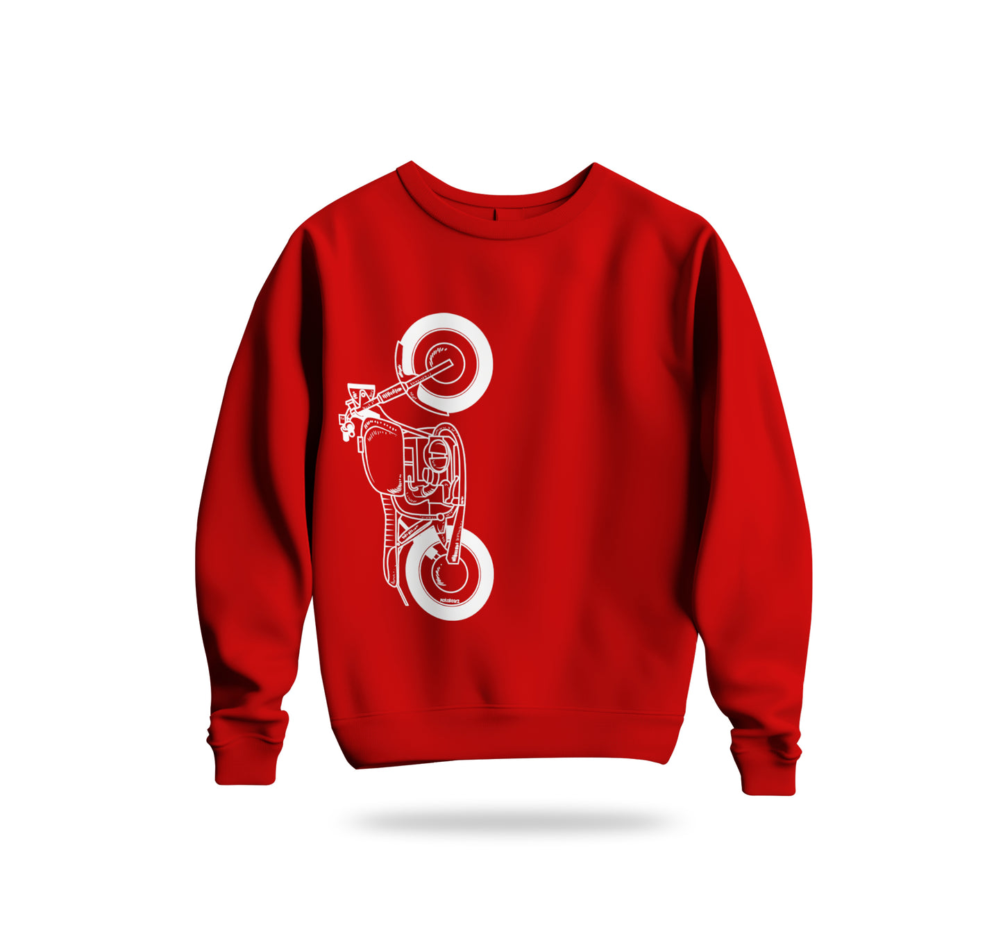 The Classic Crimson Vulture Chopper Sweatshirt Baskılı Bisiklet Yaka – Unisex Sweat Collection