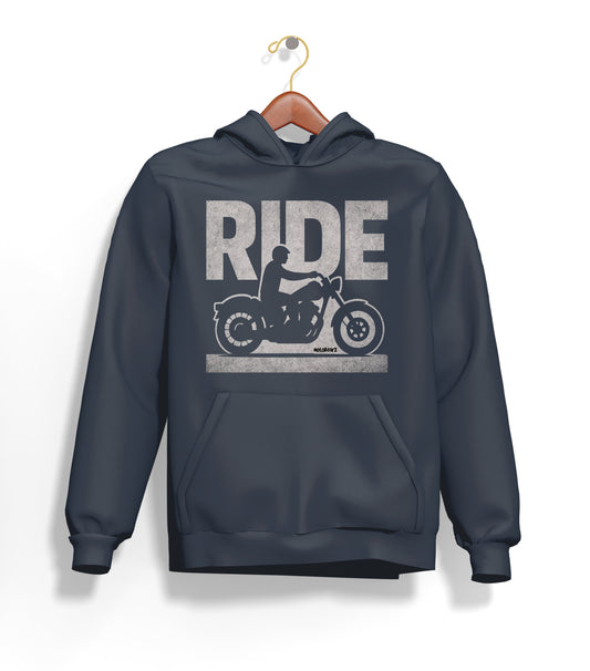 Ride Hoodie – Şardonlu Kalın Unisex Motosiklet Kapüşonlu Sweatshirt - Hoodie Collection