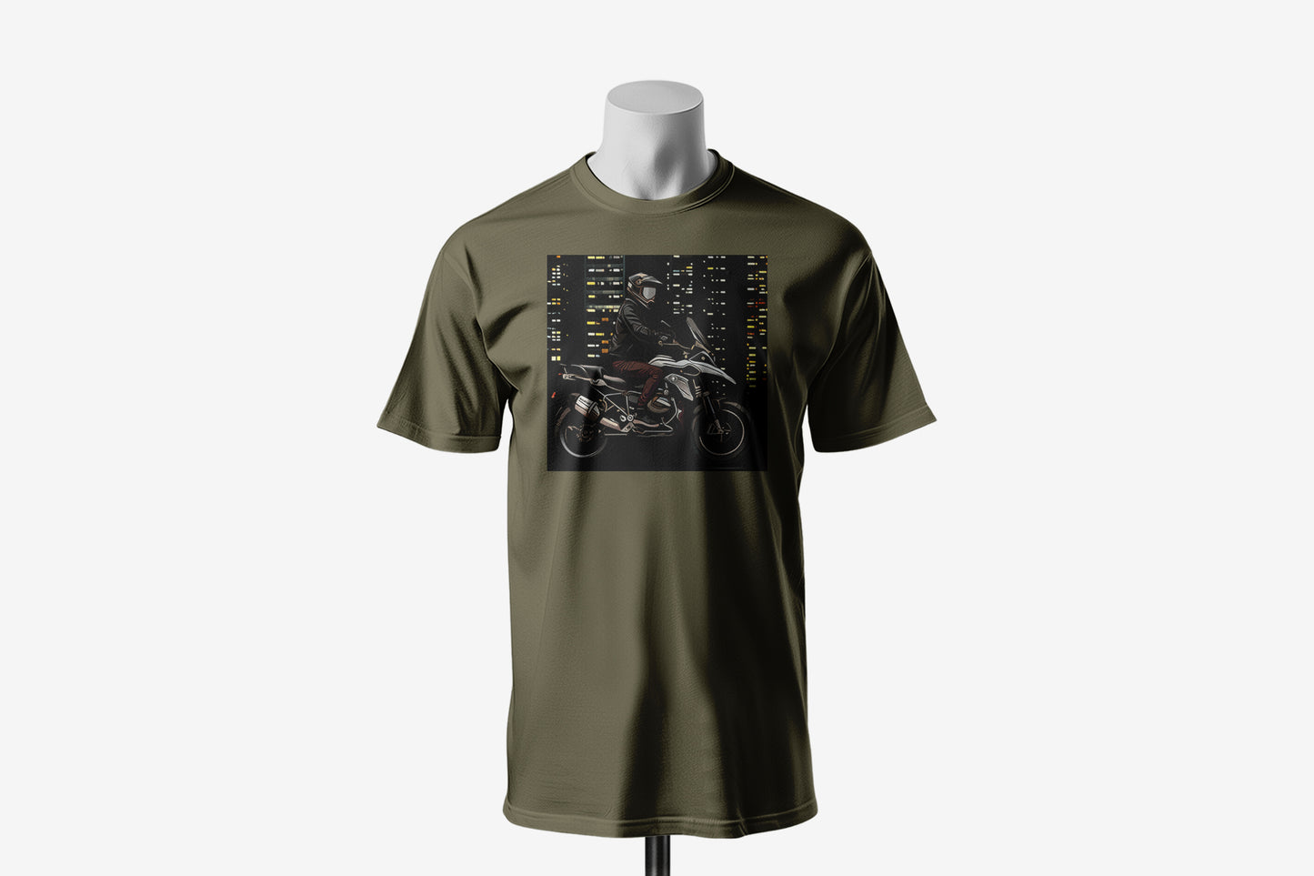 Adventure Night - 10 Farklı Renk - Unisex Rahat Kalıp Baskılı Tişört - Moto Garage Collection