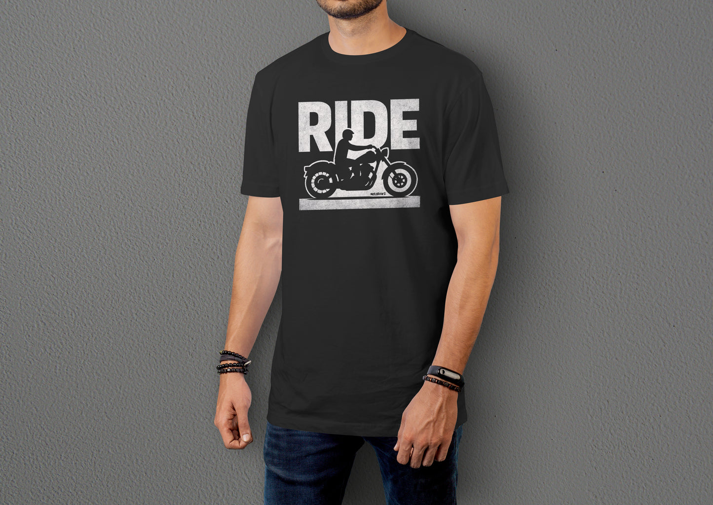 Ride - 10 Farklı Renk - Unisex Rahat Kalıp Baskılı Tişört - Moto Garage Collection