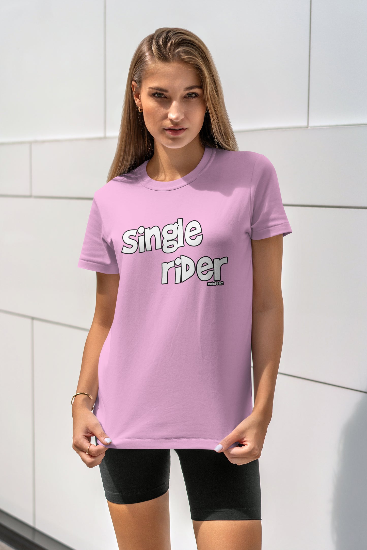 Single Rider - Unisex Rahat Kalıp Baskılı Tişört - Moto Garage Collection