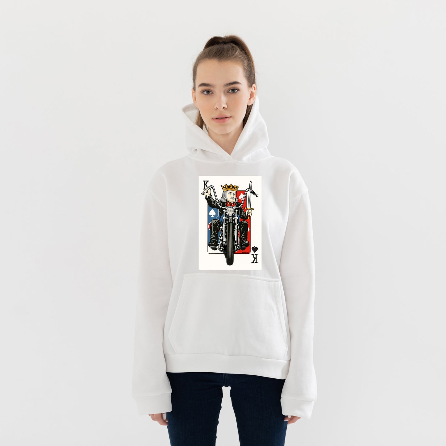 Maça Papazı Hoodie – Şardonlu Kalın Unisex Motosiklet Kapüşonlu Sweatshirt - Hoodie Collection