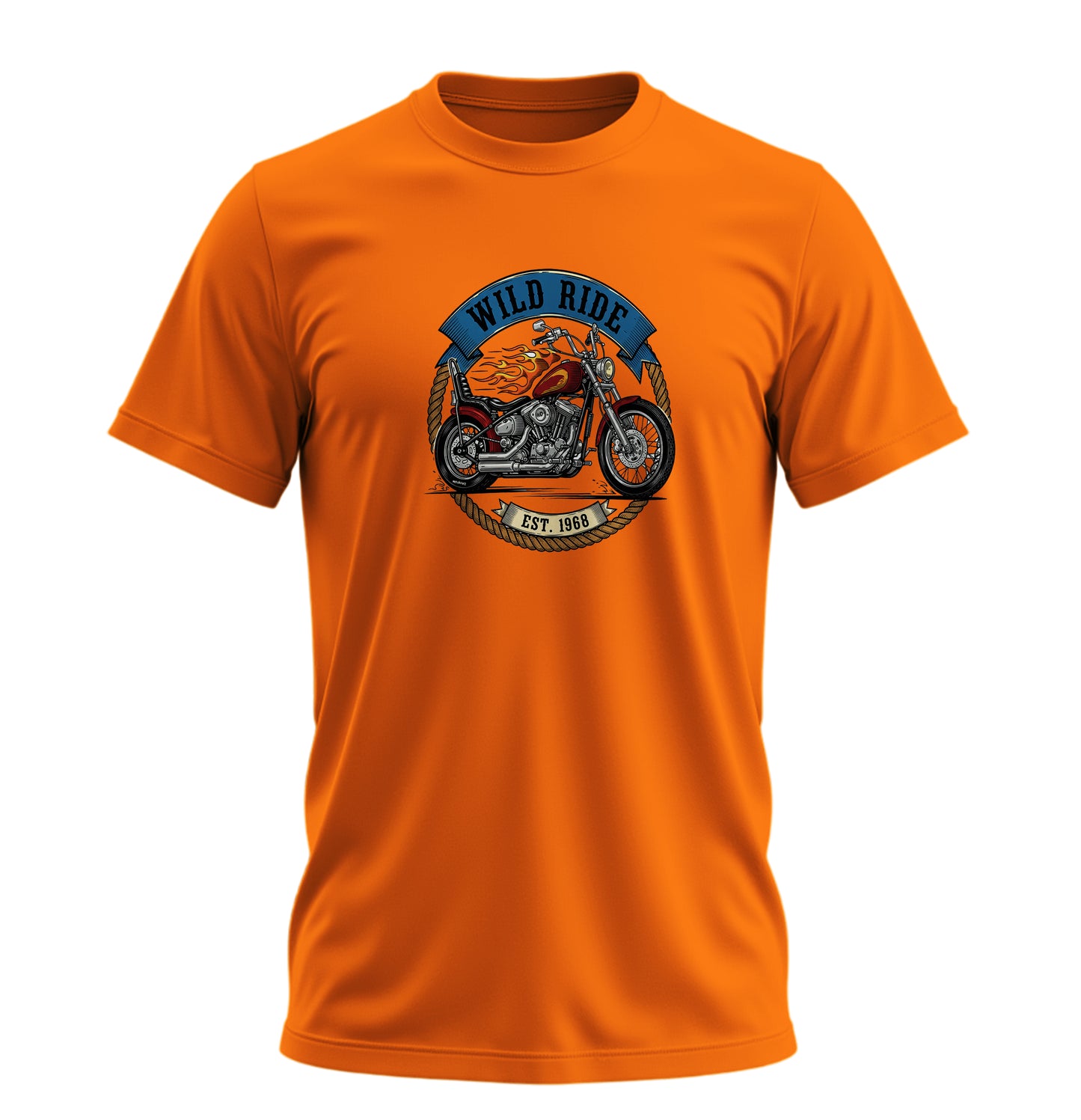 Wild Ride Motosiklet - 10 Farklı Renk - Unisex Rahat Kalıp Baskılı Tişört - Moto Garage Collection