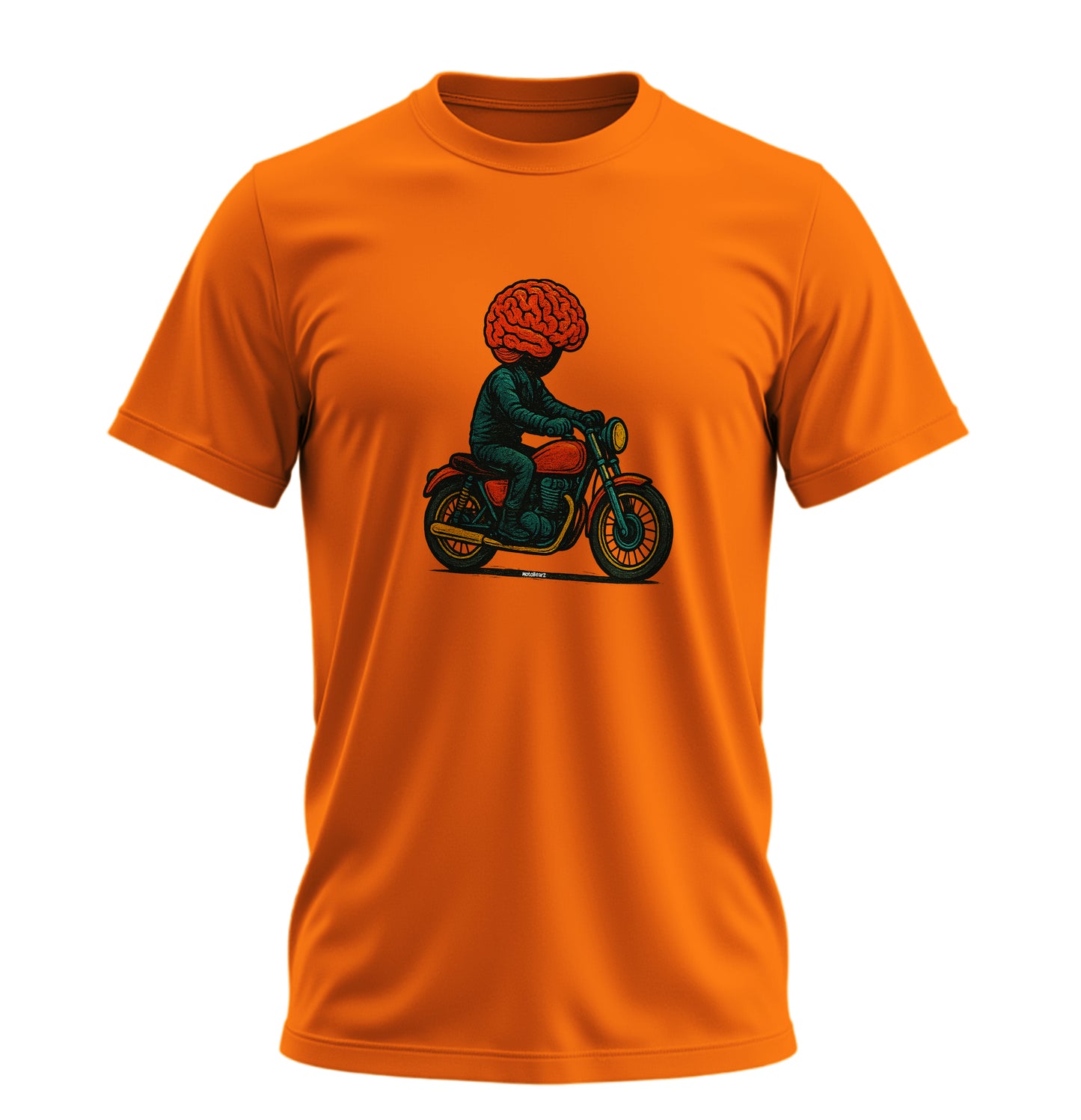 Akıllı Motorcu Motosiklet - 10 Farklı Renk - Unisex Rahat Kalıp Baskılı Tişört - Moto Garage Collection