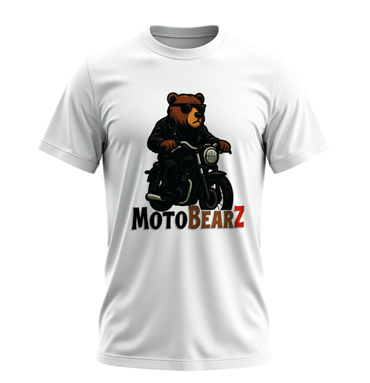 Bear Rides Bike - 10 Farklı Renk - Unisex Rahat Kalıp Baskılı Tişört - BearZ Collection