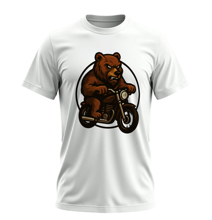 Wild Bear Ride - 10 Farklı Renk - Unisex Rahat Kalıp Baskılı Tişört - BearZ Collection