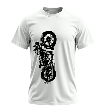 The Classic Midnight Bison - 10 Farklı Renk - Unisex Rahat Kalıp Baskılı Tişört - Moto Garage Collection