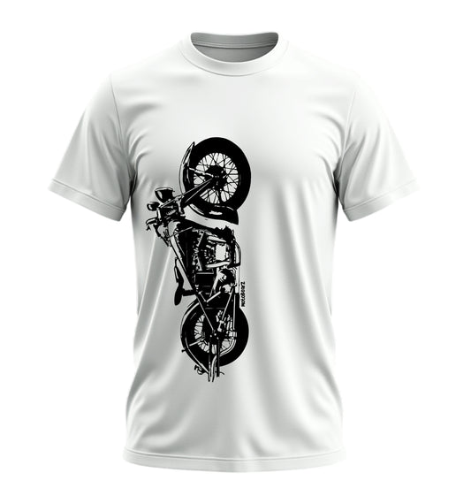 The Classic Midnight Bison - 10 Farklı Renk - Unisex Rahat Kalıp Baskılı Tişört - Moto Garage Collection