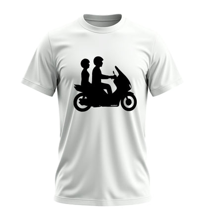 Double Riders- 10 Farklı Renk - Unisex Rahat Kalıp Baskılı Tişört - Moto Garage Collection