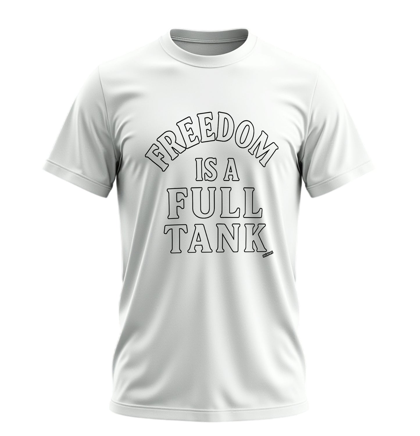 Freedom is Full Tank - 10 Farklı Renk - Unisex Rahat Kalıp Baskılı Tişört - Moto Garage Collection