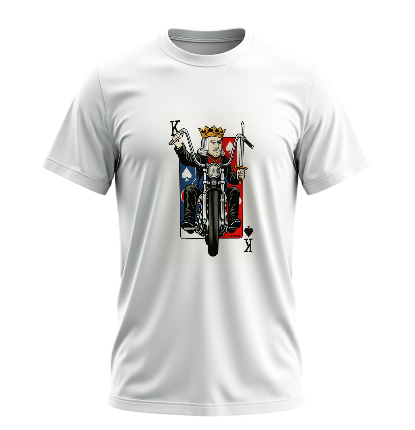 King of Spades - Maça Papazı - Unisex Rahat Kalıp Baskılı Tişört - Moto Garage Collection
