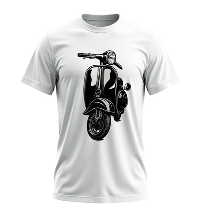 The Nostalgic Scooter - 10 Farklı Renk - Unisex Rahat Kalıp Baskılı Tişört - Moto Garage Collection
