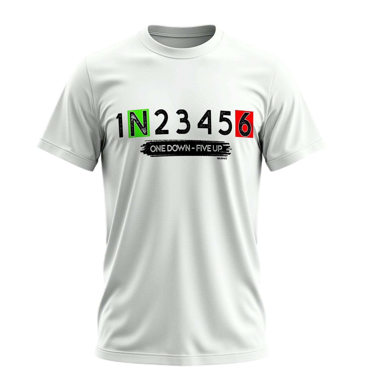 One Down Five Up - 10 Farklı Renk - Unisex Rahat Kalıp Baskılı Tişört - Moto Garage Collection