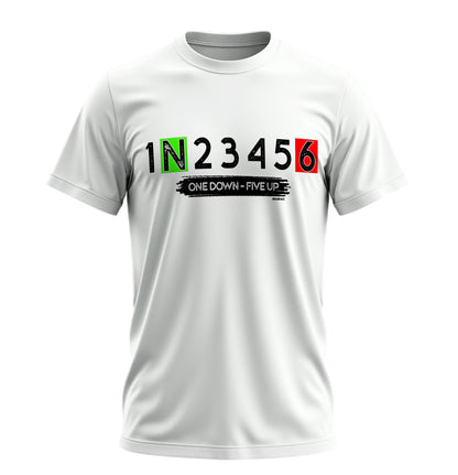 One Down Five Up - 10 Farklı Renk - Unisex Rahat Kalıp Baskılı Tişört - Moto Garage Collection