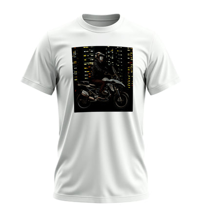 Adventure Night - 10 Farklı Renk - Unisex Rahat Kalıp Baskılı Tişört - Moto Garage Collection