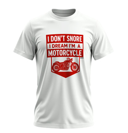 I Dream Motorcycle - Unisex Rahat Kalıp Baskılı Tişört - Moto Garage Collection