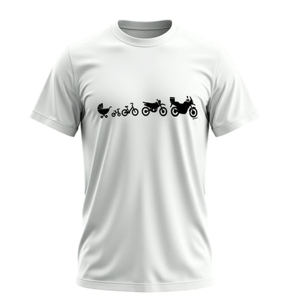 The Evolution of a Motorcycle - Motosikletin Evrimi - Unisex Rahat Kalıp Baskılı Tişört - Moto Garage Collection