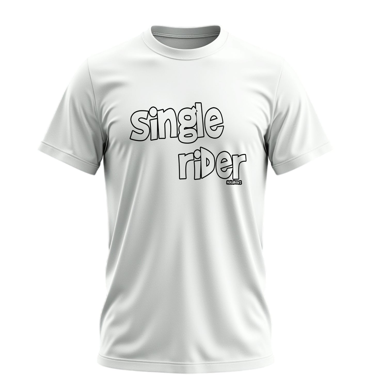 Single Rider - Unisex Rahat Kalıp Baskılı Tişört - Moto Garage Collection