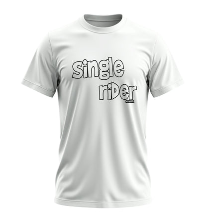 Single Rider - Unisex Rahat Kalıp Baskılı Tişört - Moto Garage Collection