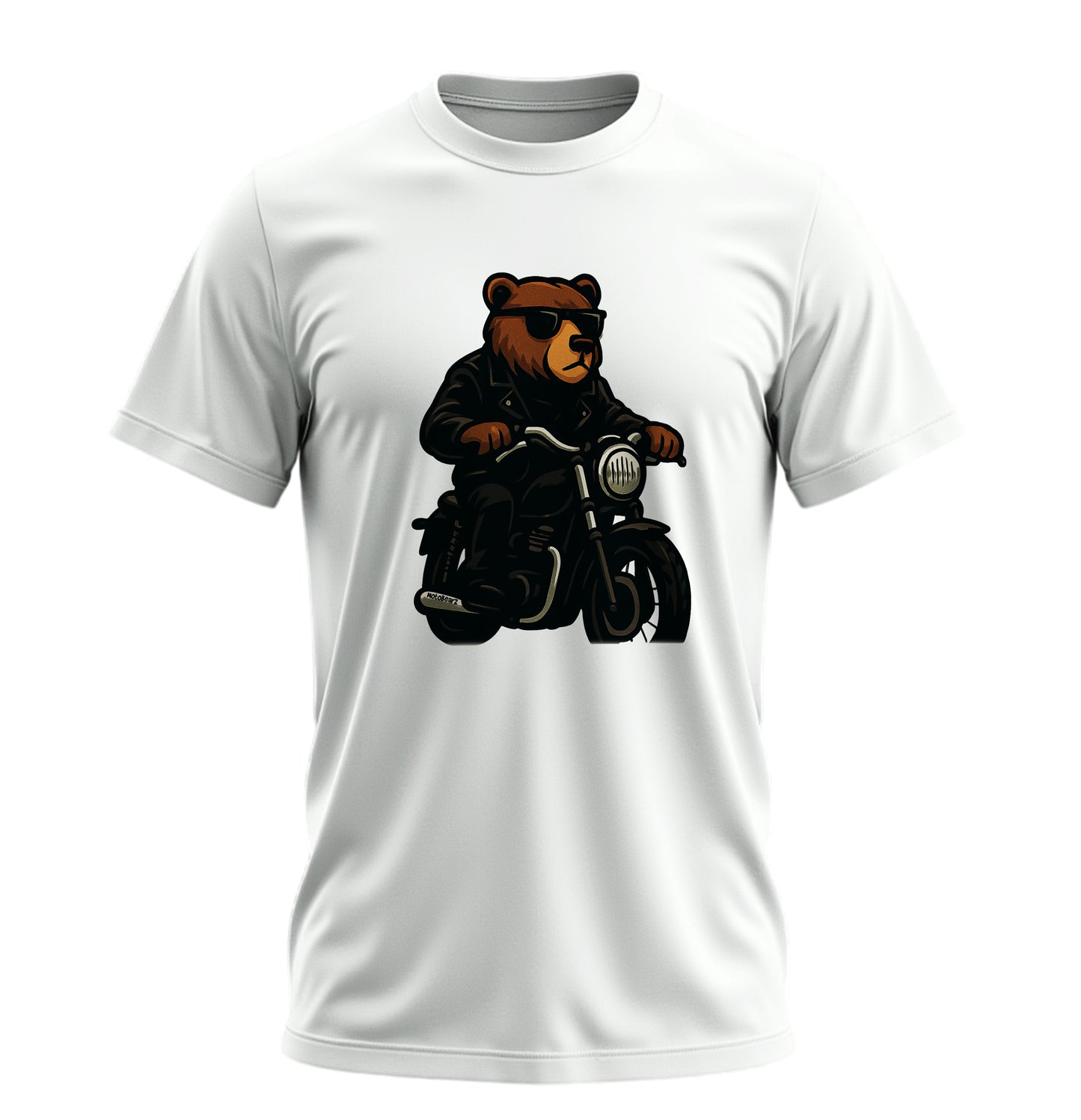 Bear N Ride - 10 Farklı Renk - Unisex Rahat Kalıp Baskılı Tişört - BearZ Collection