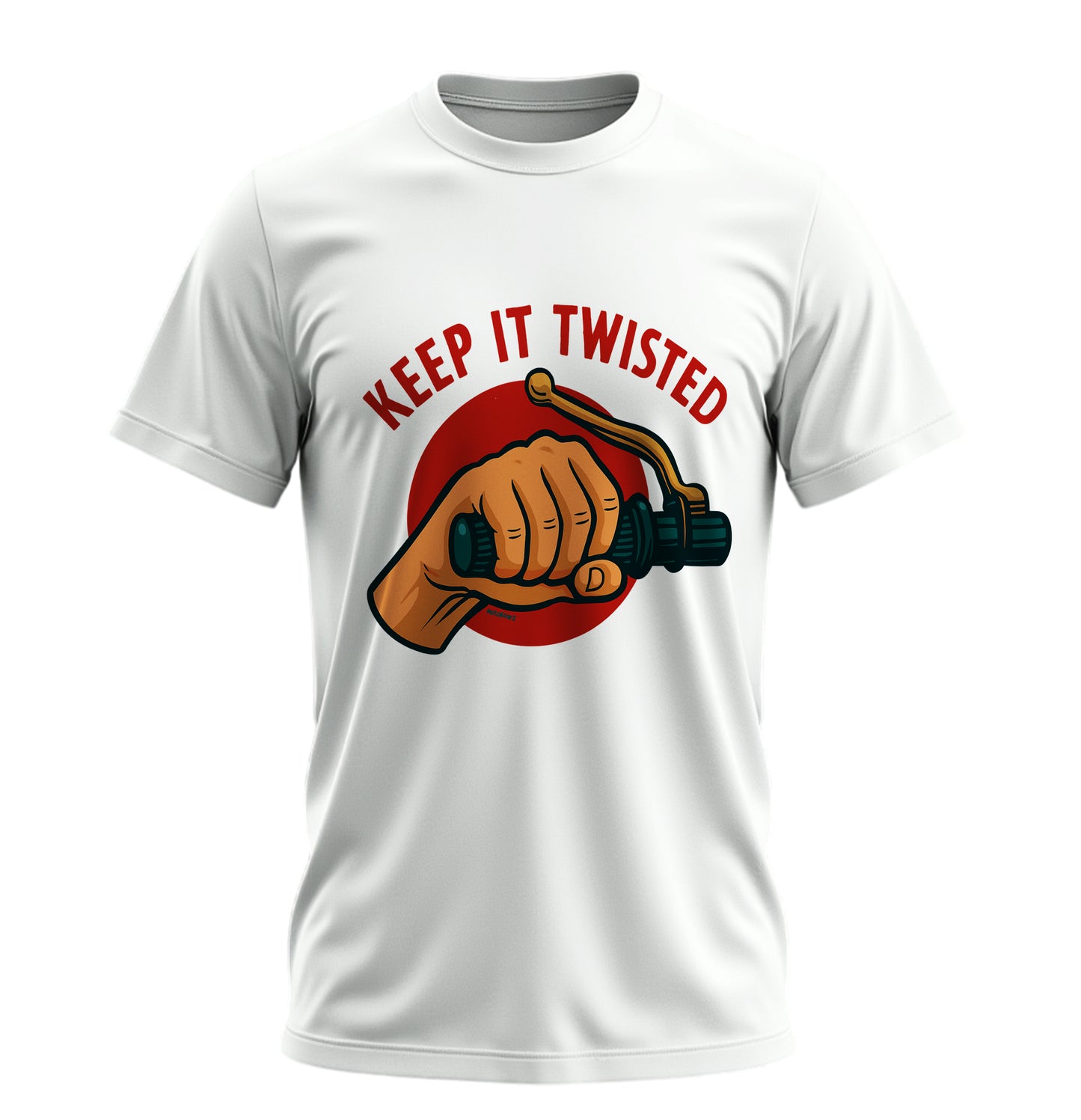 Keep It Twisted - Unisex Rahat Kalıp Baskılı Tişört - Moto Garage Collection