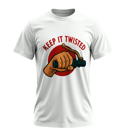 Keep It Twisted - Unisex Rahat Kalıp Baskılı Tişört - Moto Garage Collection