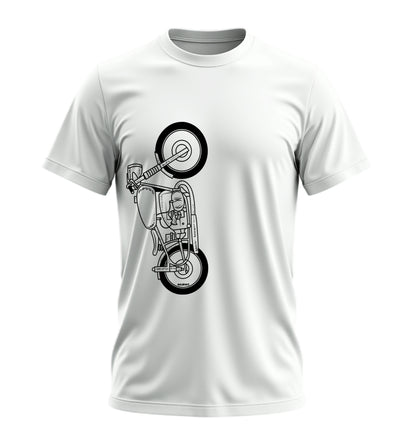 The Classic Grim Buffalo - 10 Farklı Renk - Unisex Rahat Kalıp Baskılı Tişört - Moto Garage Collection