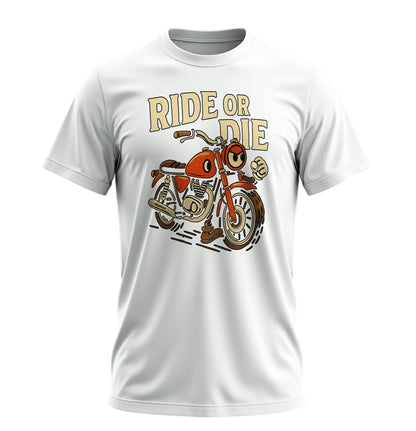 Ride or Die - 10 Farklı Renk - Unisex Rahat Kalıp Baskılı Tişört - Moto Garage Collection