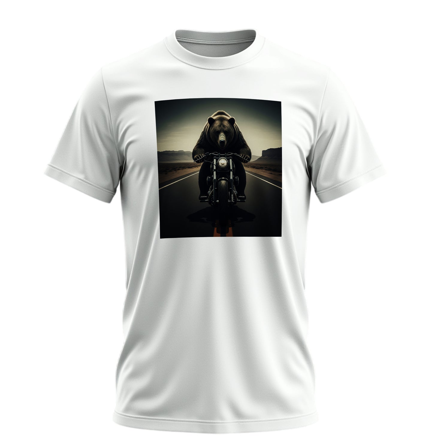 Road on BearZ - 10 Farklı Renk - Unisex Rahat Kalıp Baskılı Tişört - BearZ Collection