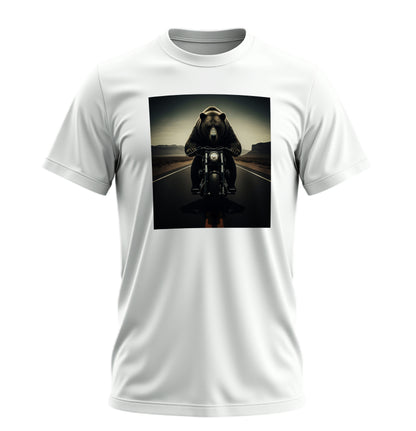 Road on BearZ - 10 Farklı Renk - Unisex Rahat Kalıp Baskılı Tişört - BearZ Collection