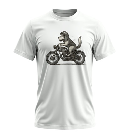 Motorcycle Dog - 10 Farklı Renk - Unisex Rahat Kalıp Baskılı Tişört - Moto Garage Collection