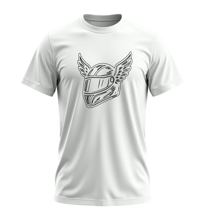 Wings Helmet - 10 Farklı Renk - Unisex Rahat Kalıp Baskılı Tişört - Moto Garage Collection