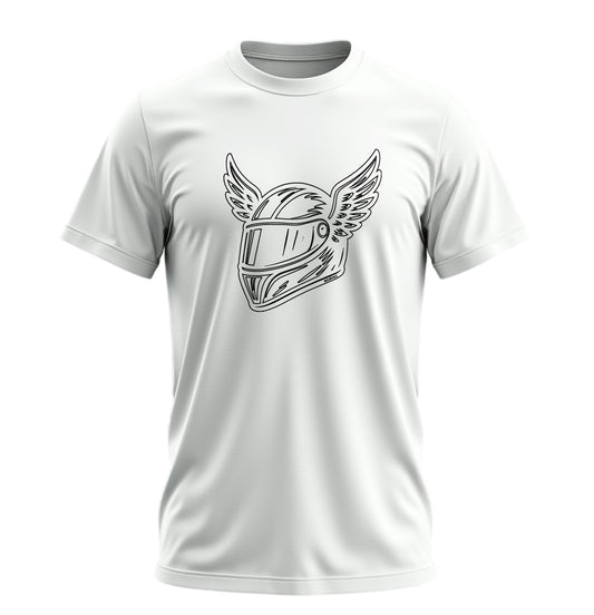 Wings Helmet - 10 Farklı Renk - Unisex Rahat Kalıp Baskılı Tişört - Moto Garage Collection