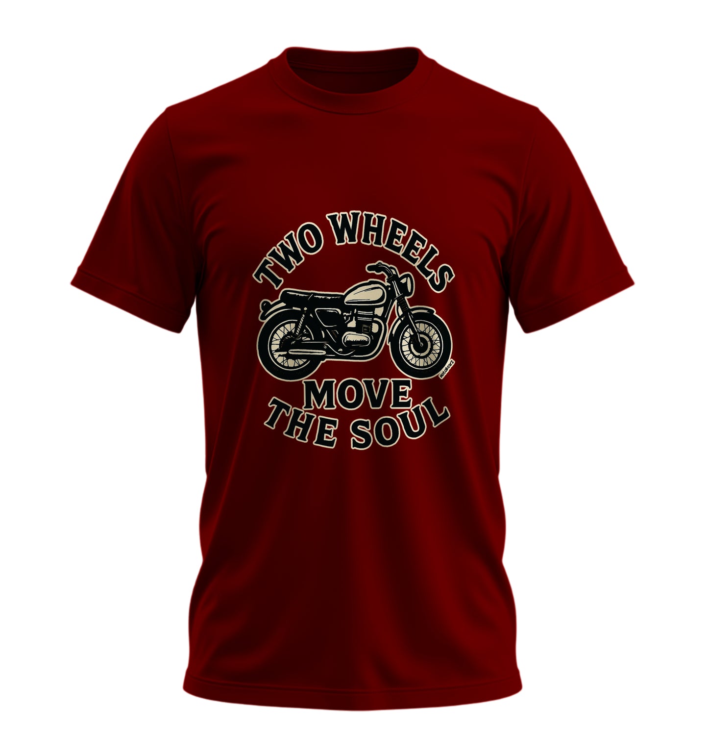 Two Wheels Move The Soul - İki Teker Ruhu Taşır - 10 Farklı Renk - Unisex Rahat Kalıp Baskılı Tişört - Moto Garage Collection