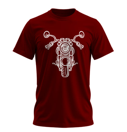 Chopper Bold Head - 10 Farklı Renk - Unisex Rahat Kalıp Baskılı Tişört - Moto Garage Collection