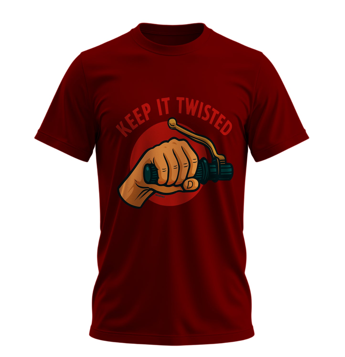 Keep It Twisted - Unisex Rahat Kalıp Baskılı Tişört - Moto Garage Collection