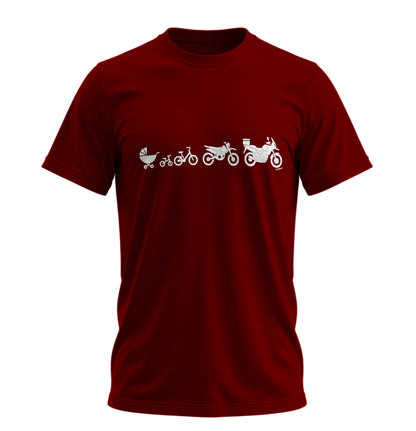 The Evolution of a Motorcycle - Motosikletin Evrimi - Unisex Rahat Kalıp Baskılı Tişört - Moto Garage Collection