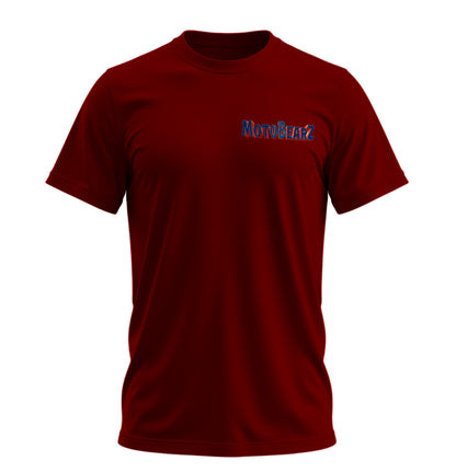 MotoBearZ Mavi Kırmızı Neon Graffiti - 10 Farklı Renk - Unisex Rahat Kalıp Baskılı Tişört - Regular Tişört Collection