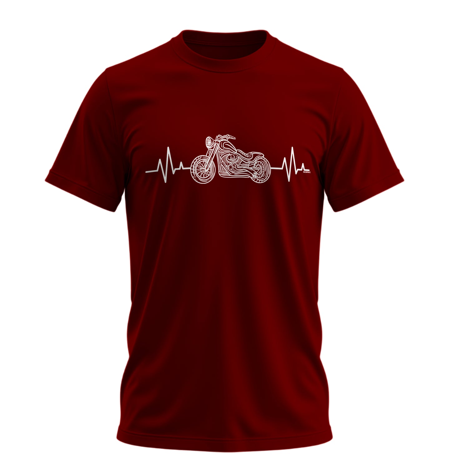 Heart Beat Kalp Atışı Biker - 10 Farklı Renk - Unisex Rahat Kalıp Baskılı Tişört - Moto Garage Collection