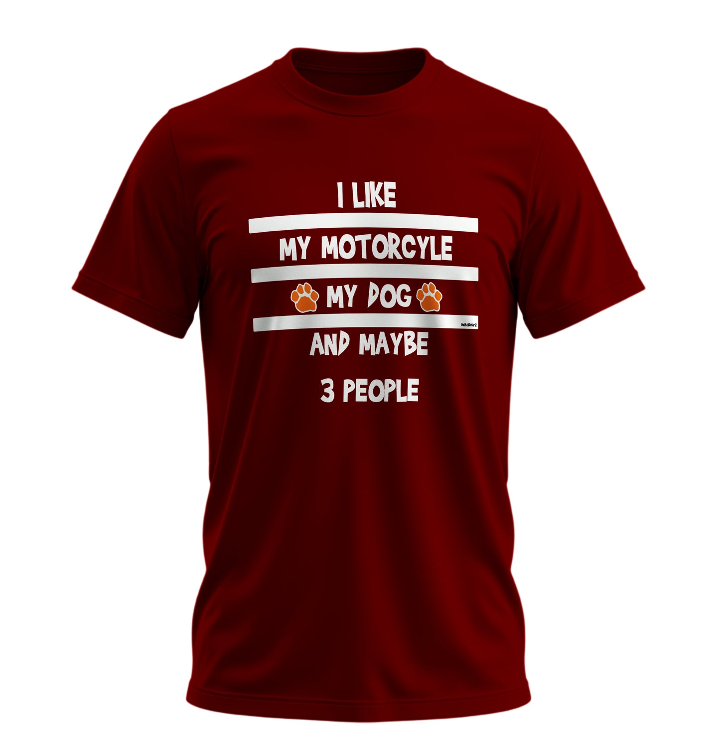 Motosiklet,Köpeğim ve 3 Kişi - 10 Farklı Renk - Unisex Rahat Kalıp Baskılı Tişört - Moto Garage Collection