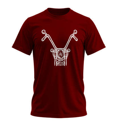 Chopper Head - 10 Farklı Renk - Unisex Rahat Kalıp Baskılı Tişört - Moto Garage Collection