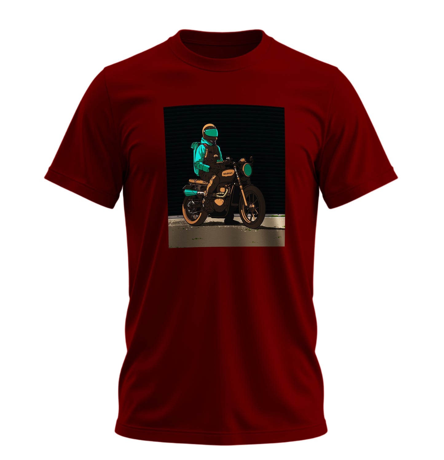 Green Neon Rider - 10 Farklı Renk - Unisex Rahat Kalıp Baskılı Tişört - Moto Garage Collection